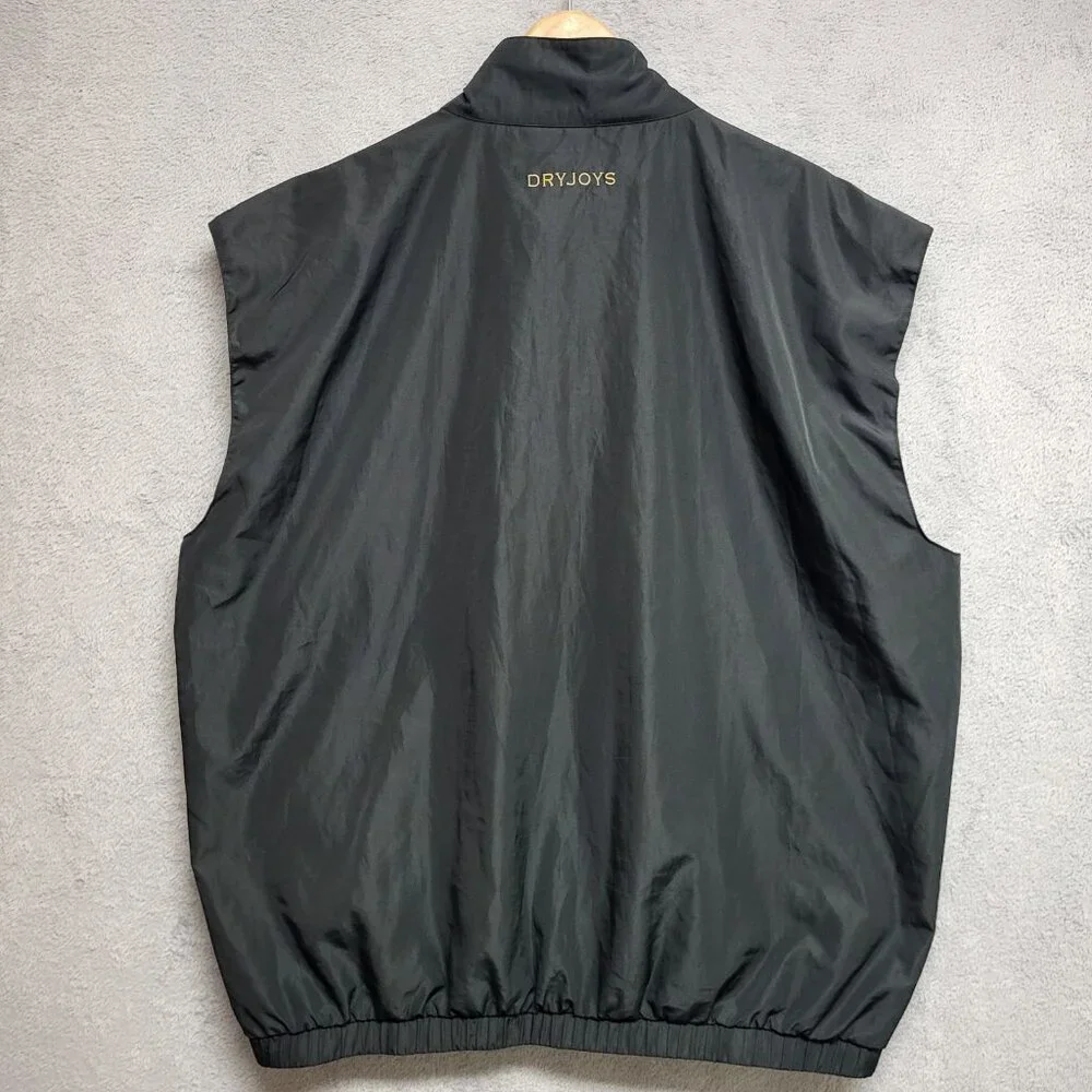 DryJoys Vest Mens XL Black Windbreaker 1/2 Zip FootJoy Country Club Of Orlando
